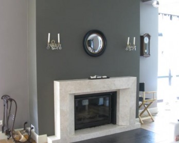 Камин портального типа из мрамора с топкой Seguin в Красногорске Камин портального типа из мрамора с топкой Seguin в Красногорске