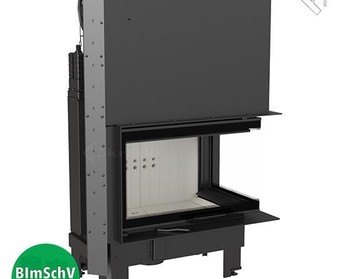 Каминная топка Kratki MBM/P/BS/G Г-образное стекло справа гильотина