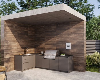 Кухня Astov BBQ № 9 (ширина 1820х2920 мм)