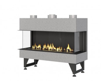 Газовый камин GASSI-1000 трехсторонний